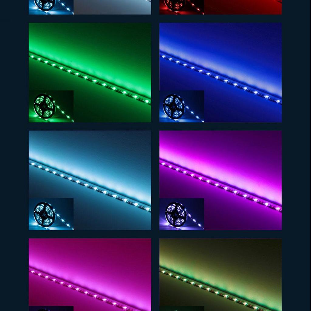 24-Tasten-5-V-Bluetooth-Anwendungssteuerung RGB-LED-Streifenlicht 0,5 m-5 m SMD 5050 wasserdichte, flexible Banddiode mit TV-Hintergrundbeleuchtung, Raumdekoration