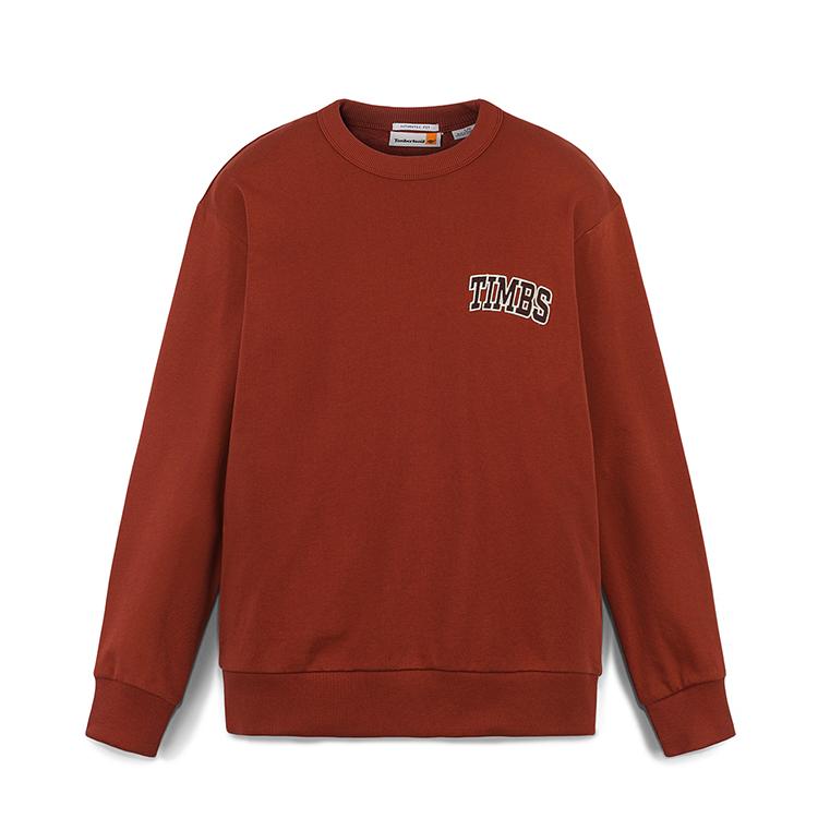 

Timberland Terry Cloth Ribbed Knit Crewneck Sweatshirt Men Sweatshirt Red A6AGFEOD S