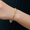Braided cable bangle set - 18k gold plated copper open bangle