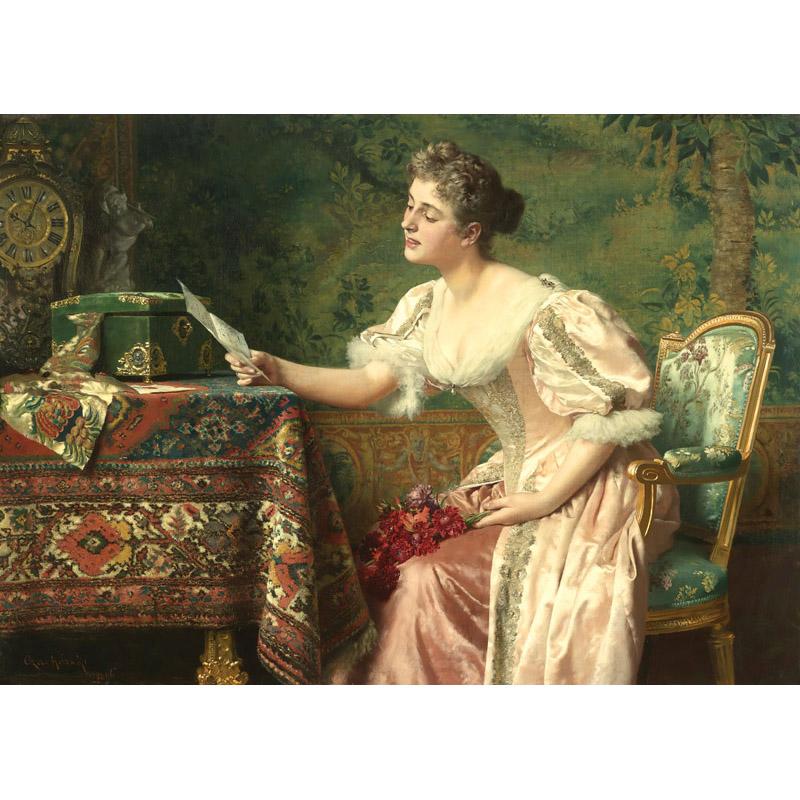 

Европейская девушка картина винтажная картина маслом на холсте настенные художественные принты классические постеры и принты для гостиной без рамки 21*30cm No Frame