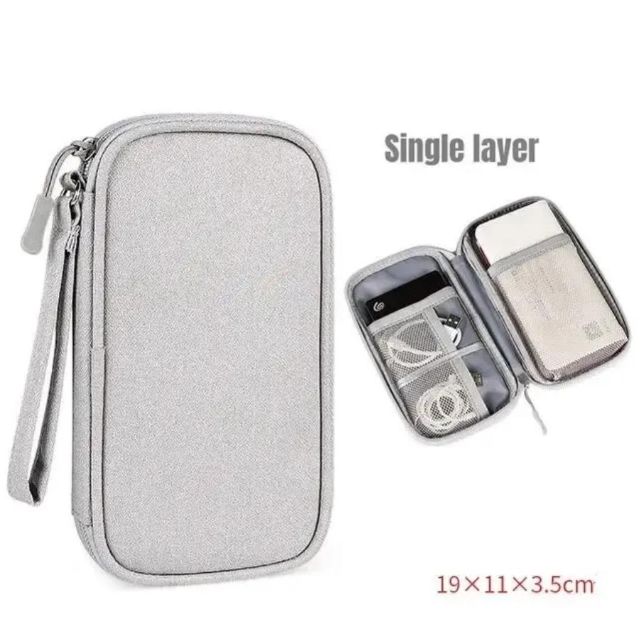 New Travel Organizer Bag Cable Storage Organizers Pouch Carry Case Portable Waterproof Double Layers Storage Bags Cable Cord