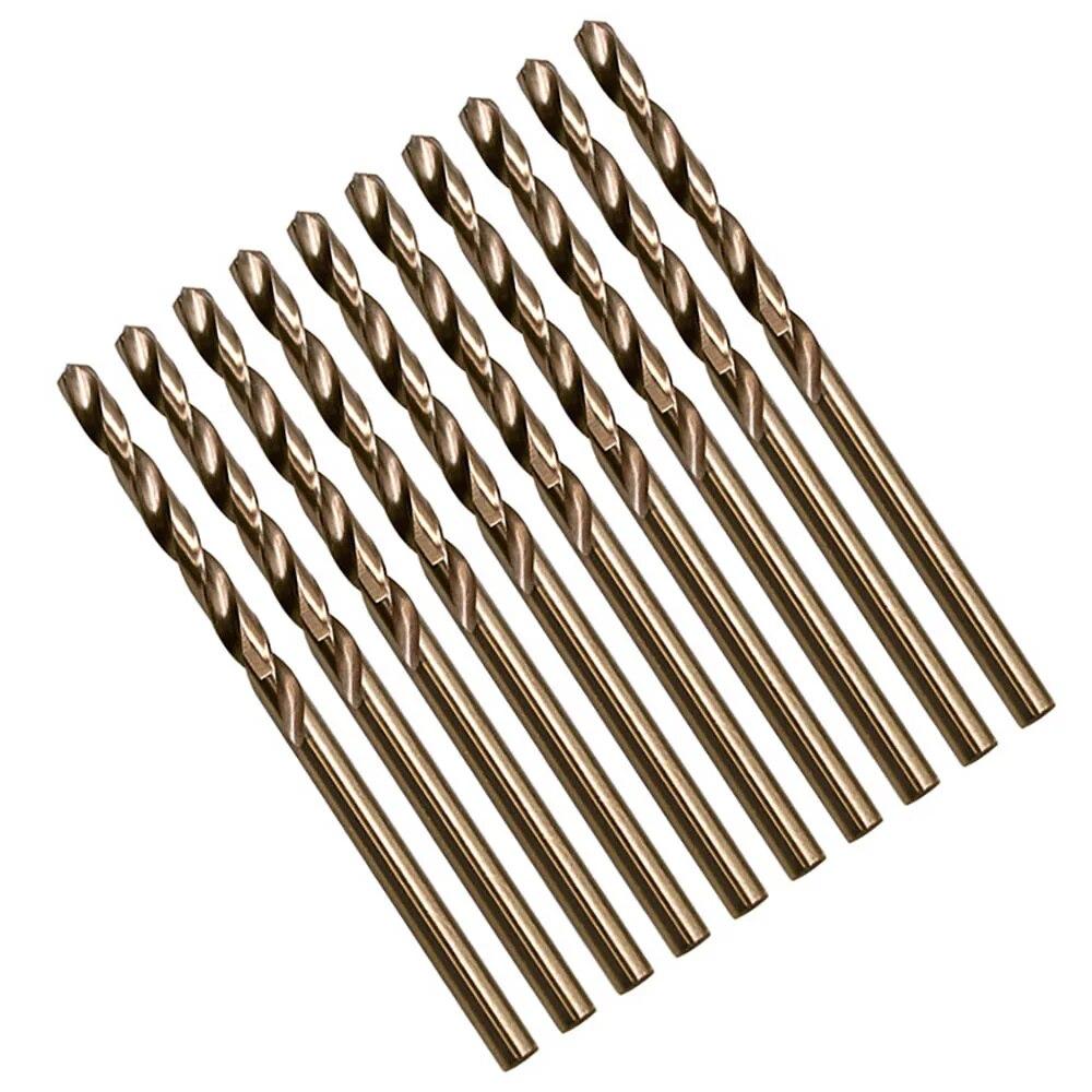 50pc M35 Roasted Yellow Cobalt Full Ground 1mm-3mm Twist Drill Steel Plate Drilling Drill Tool Set