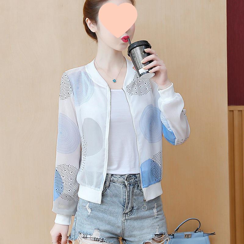 Women's Chiffon Summer Jacket: Plus Size, Loose Fit, Long Sleeve, Sun Protection, for Middle-Aged Ladies