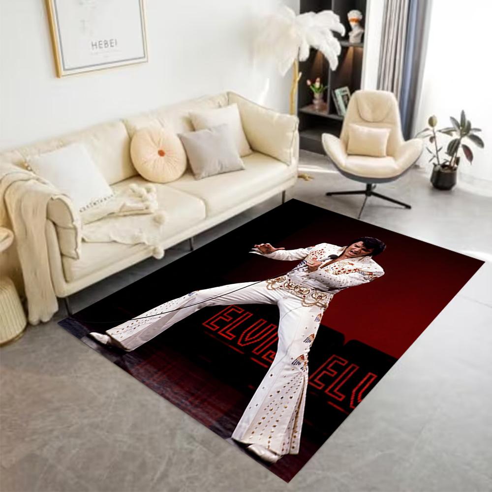 Elvis Presley Performance Teppich Büro Teppich Perfekt für Arbeitszimmer Spielzimmer Raum dekorieren Eingangsbereich Rutschfester Teppich Büros dekorieren