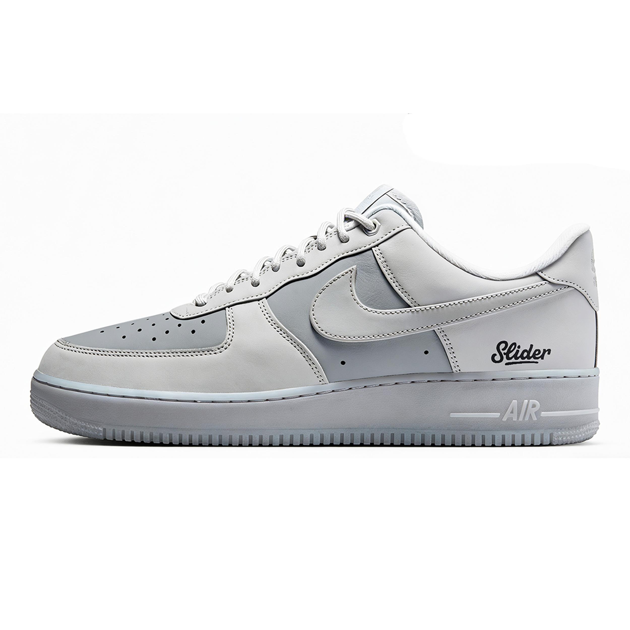 

Nike Air Force 1 Silver Mist Crossing Cushioning Breathable Low top Skateboard Shoes Men s Gray CJ9179-002(Team1856-) 44