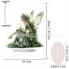Creative Green Angel - 2D Flat Acrylic Desktop Ornament, Wall Decor Art, Four Seasons Decoration, Novelty Home Decor, Perfect Durable for Bedroom