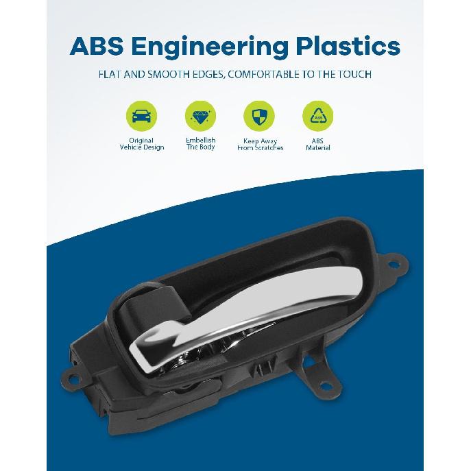 LUJUNTEC Interior Door Handles,Front Rear Door Handles Driver Left Passenger Right Side,Replacement for 2013-2017 for Nissan for Altima,4pcs Black