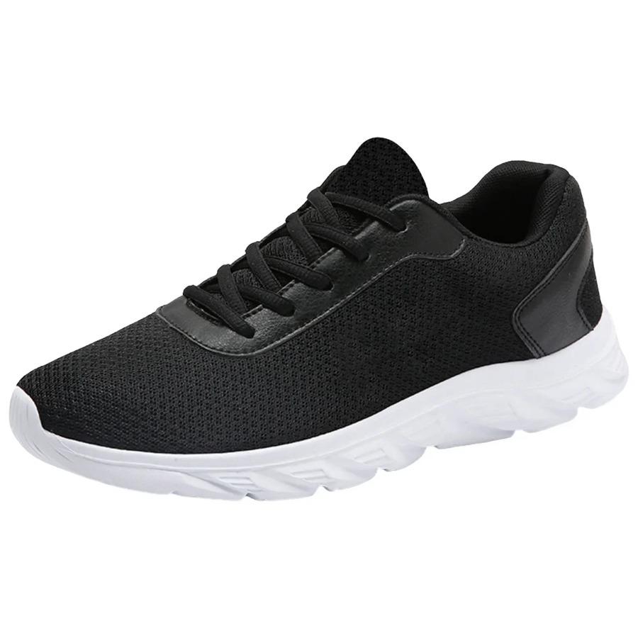 Herren Leder Sneaker Sportschuhe Einfarbig Mode Sommer Neues Muster Mesh Atmungsaktiv Klassischer Sneaker Zapatillas