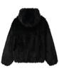 Openyard(Oy) Wild Faux Fur Hoodie Jacket - Black