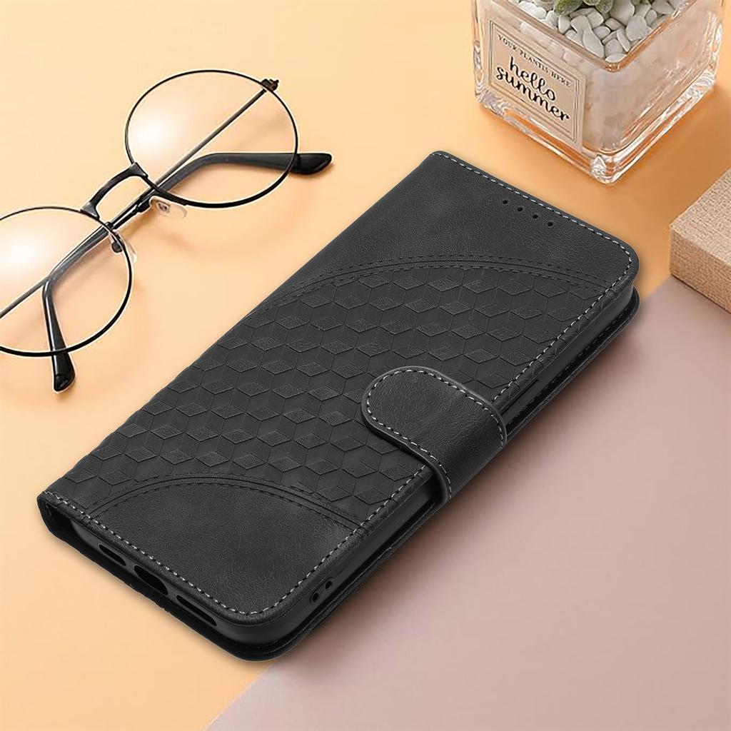 For iPhone 17 Air Leather Case with Wrist Strap Diamond Imprint Wallet Phone Cover