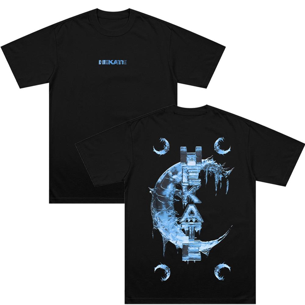Sara Landry Hekate Ice Tee Unisex Fashion Graphic T-shirt Casual Clothing Summer Comfortable Cotton Top Harajuku Retro Streetwear XS чёрный