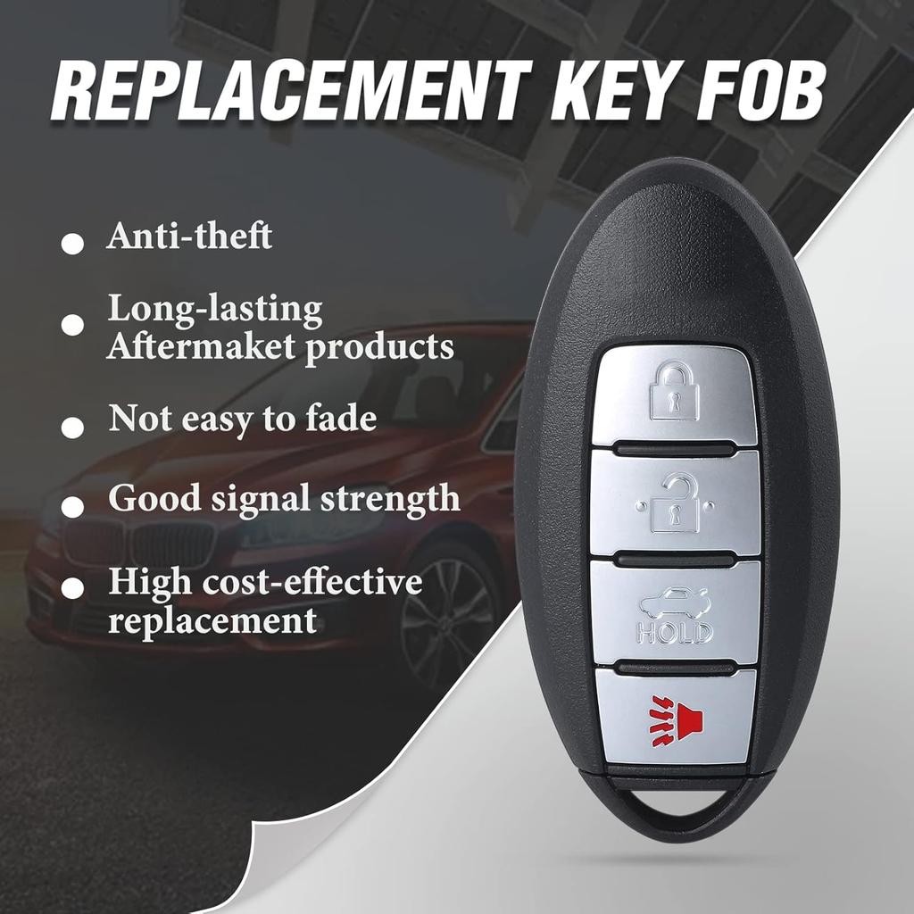 Keyless Entry Remote Key Fob Replacement for Infiniti Q50 2014 2015 2016 FCC ID:KR5S180144203 P/N:285E3-4HD0C 4A Chip 4 Buttons