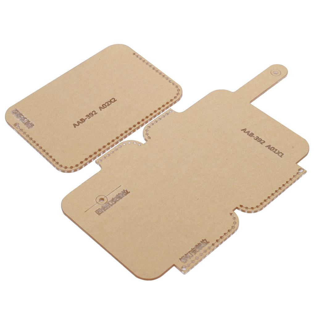 2Pcs Clear Acrylic Template Card Package Transparent HandMade Craft DIY Leather Tool AAB 392