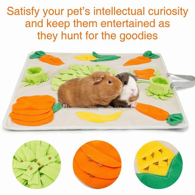 Washable Sniffing Mat Rabbits Guinea Pigs Ferrets Slow Feeder Training Toy Enrichment Blanket