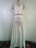 European Summer Formal V-Neck Spaghetti Strap Dress with Button Details