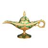 European Genie Lamp Incense Burner: Luxury Vintage Metal Decor for Aromatherapy and Home Ambiance.