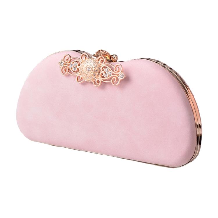 

Women Girl Formal Evening Bag with Chain Banquet Purse Female Cocktail Handbag рожевий