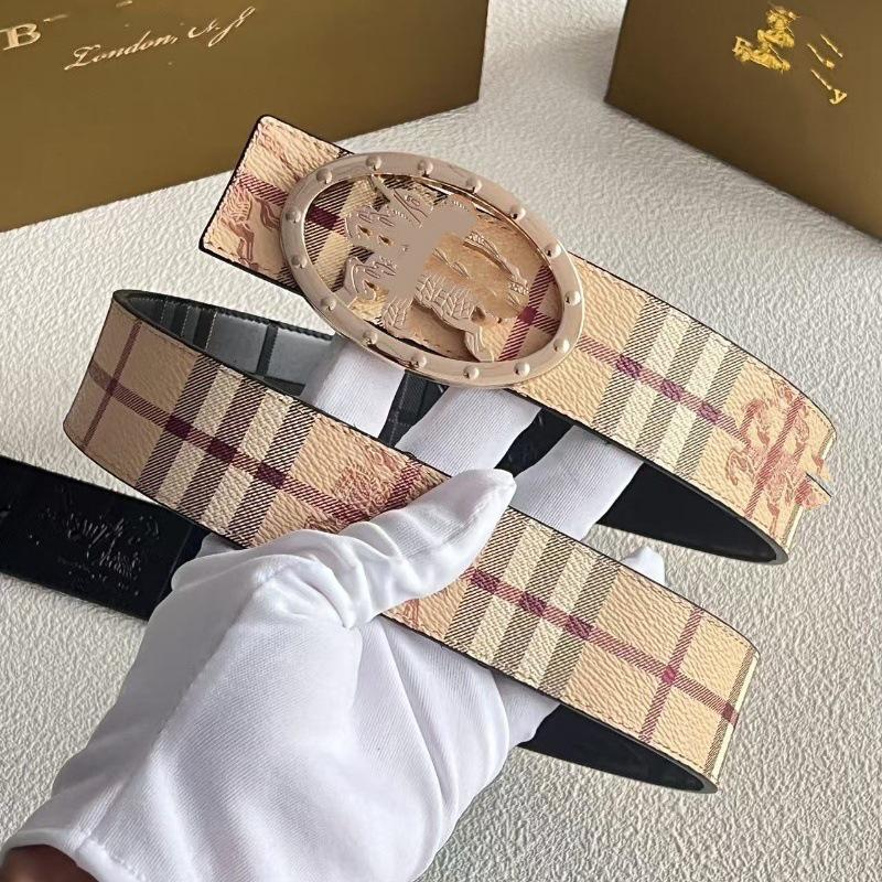 Men's Cross-border Leather Belt – Smooth B-li Buckle, Versatile for Business and Fashion, Ideal for Youth and Jeans.