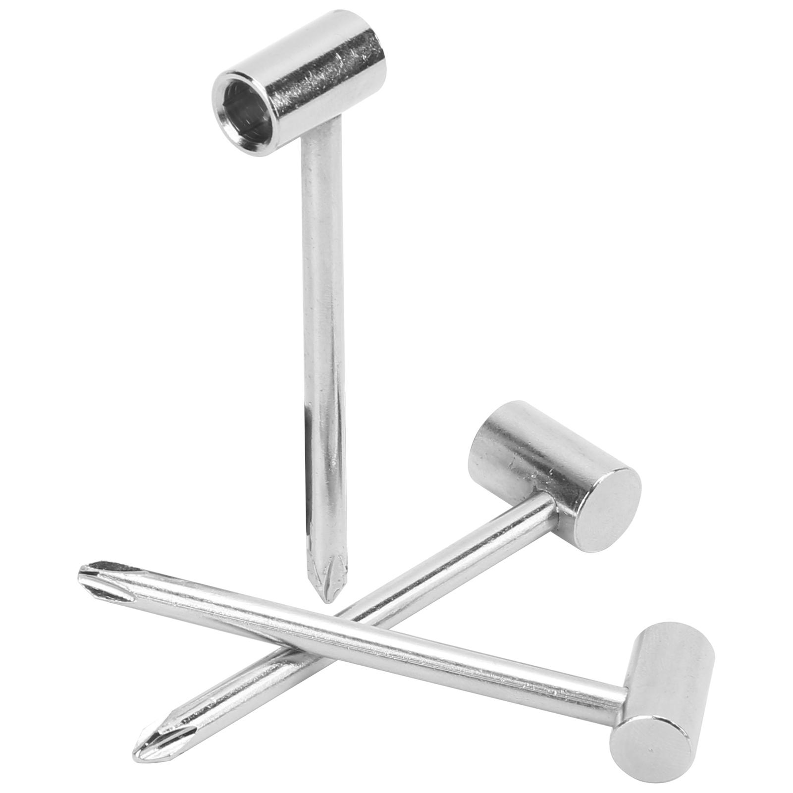 

3PCS гитарный стержень ключ железный 7MM 8MM 6.35MM универсальный инструмент для регулировки инструмента серебристый