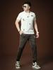 European Trendy Brand Splash-Ink Embroidered T-Shirt for Men, Short-Sleeve, Summer 2025 New Style, Light Luxury Men's Round-Neck Half-Sleeve Tee
