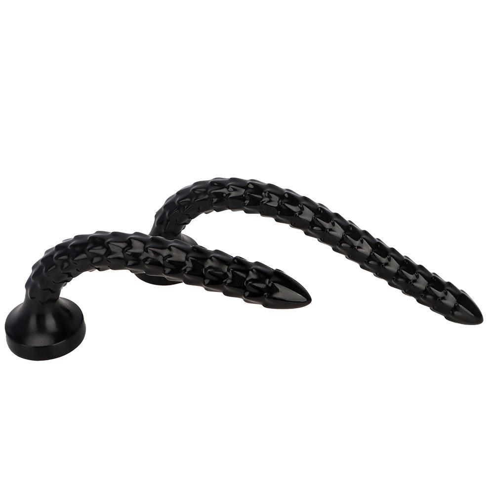 46cm Black PVC Extra Long Anal Plug Dilator Masturbator Sex Toy for Men and Women Dildo Big Dick Realistic Penis