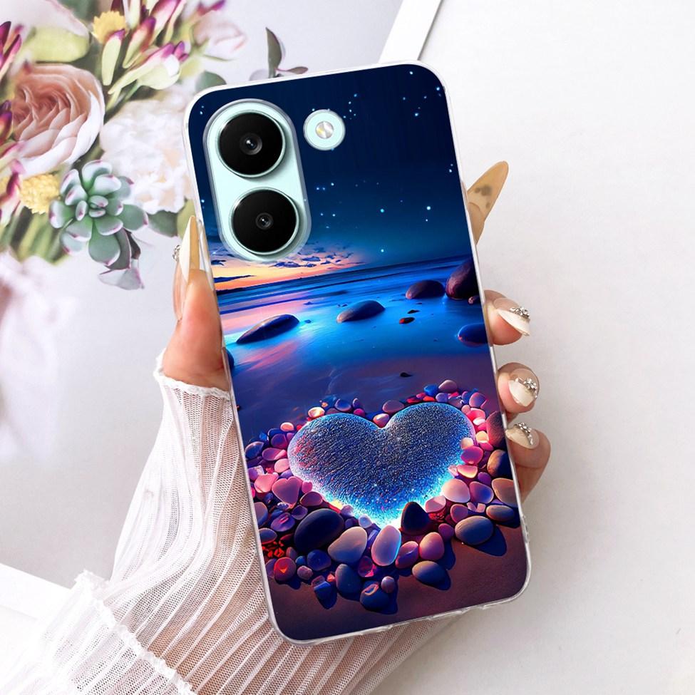 6.59'' Case For Xiaomi Poco X8 Pro 5G Cover Transparent Fashion Flowers Cute Cat Cool Painted Soft Casing 2511FPC34G