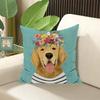 Floral Friends Animal Cushion Cover  ×  Stuffed Cushions Decorative Pillows for Sofa Pillow Cases Elegant Room Covers Sleep