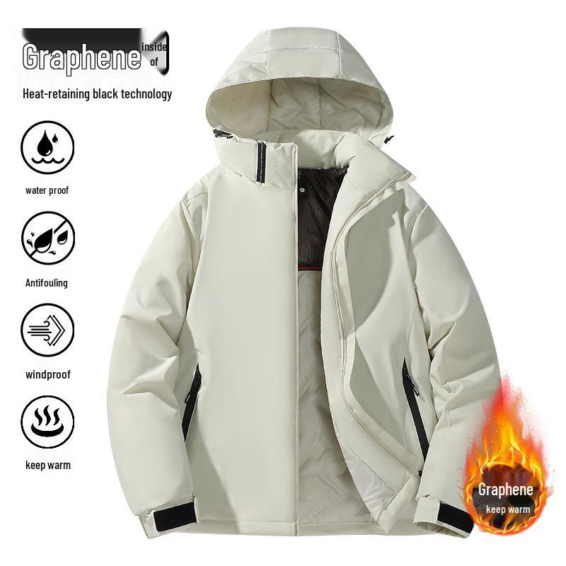 Graphene Waterproof Ski Jacket - Men's Winter Cotton Coat, Trendy Autumn Style for Couples