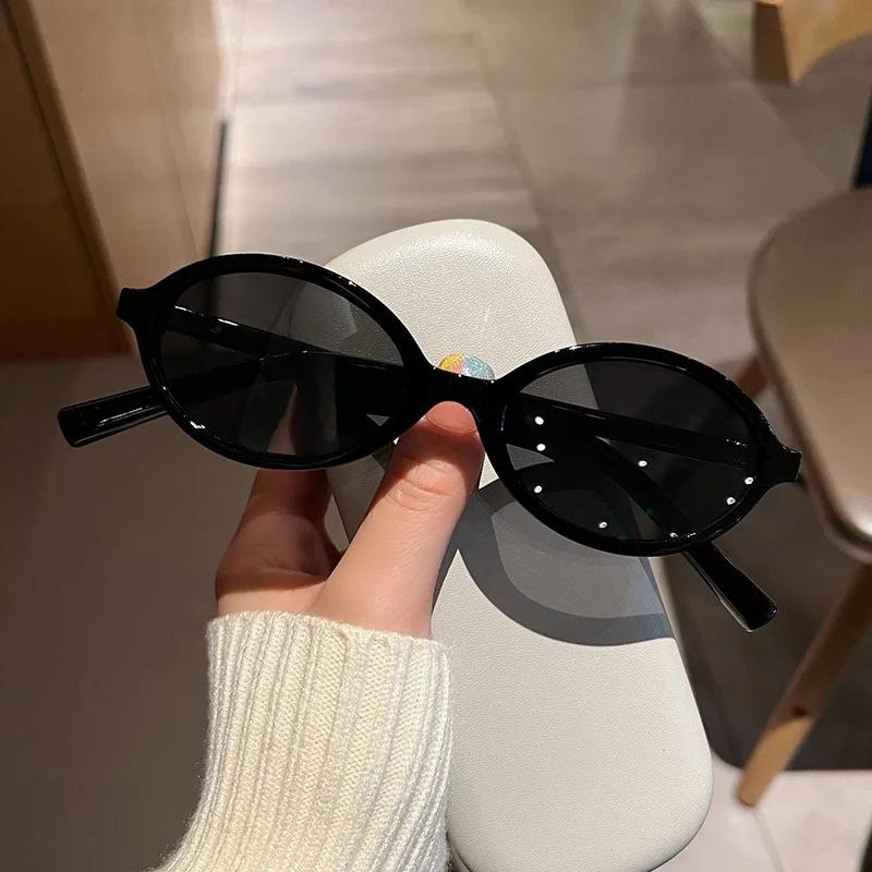 Fashion Korean Sweet Cool Spicy Girl Sunglasses for Women Men  Retro Oval Fashion Eyewear