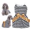 Cute Pet Summer Clothes Girl Dog Polyester Sleeveless Skirt Dresses with Bowknot for Party