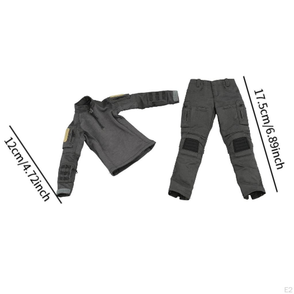 1/6 Doll Jacket and Pants Miniature Clothes Stylish Cosplay Costume for 12'' Male Action