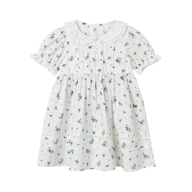 EMXEE Baby Girl Short Sleeve Floral Princess Dress