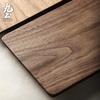 Walnut Wood Tray - Rectangular Solid Wood Serving Tray for Home Use - Minimalist Handmade Plate for Tea Desserts Sushi and More