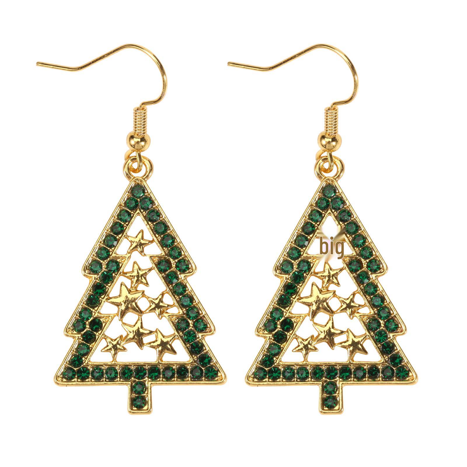 

Праздничные аксессуары: Серьги для рождественской вечеринки «Снежинка, Леденец и Оленьи рога»