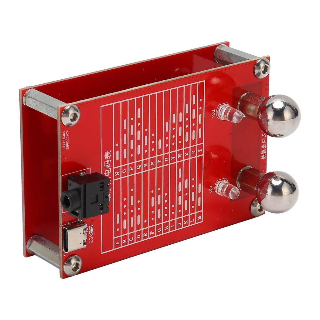 Automatic Telegraph Key 5V CW Morse Codes Key with Magnet Fixed Base for Shortwave Radio 3.5mm Output Interface