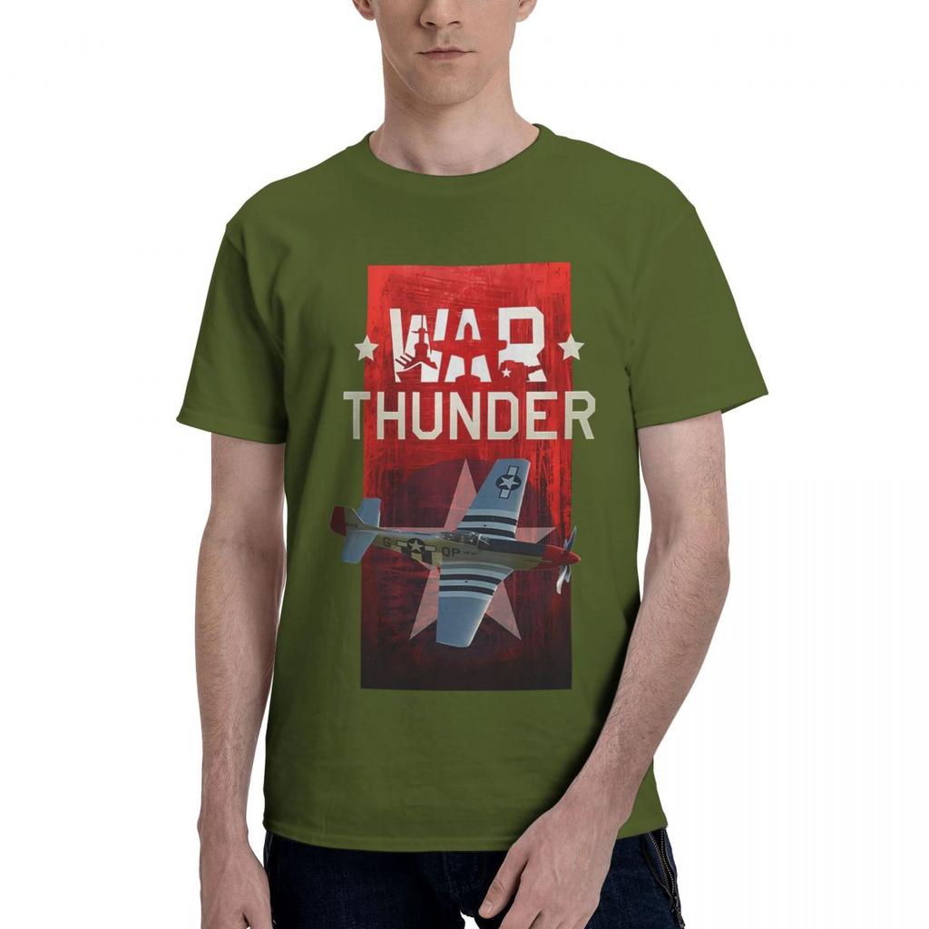 War Thunder Game Airplane 100 Cotton Casual Breathable Confortable Shirt Short Sleeve TShirt Men TShirt