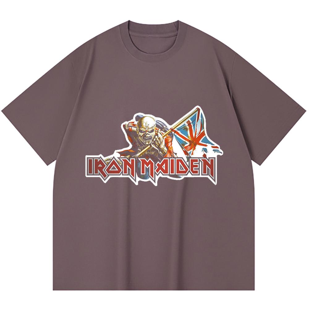 230 Gsm 100% Cotton Heavy Metal T-Shirt  Rock Band Popular Music Print Unisex Heavy Cotton T Shirt