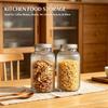 2PCS Wide-Mouth Glass Mason Jars with Screw Lids Threaded Canning Jars  for Pickles Fermented Refrigeration & Pantry Storage