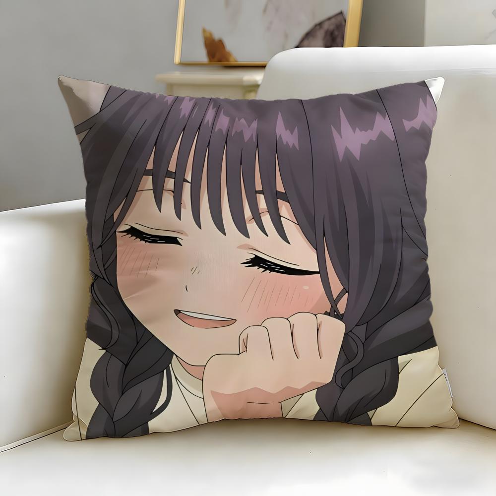 popular anime character Kaoruko Waguri Cushion Cover Soft & Easy-Wash Pillow Case – Versatile for Couch, Bed, Travel and Office