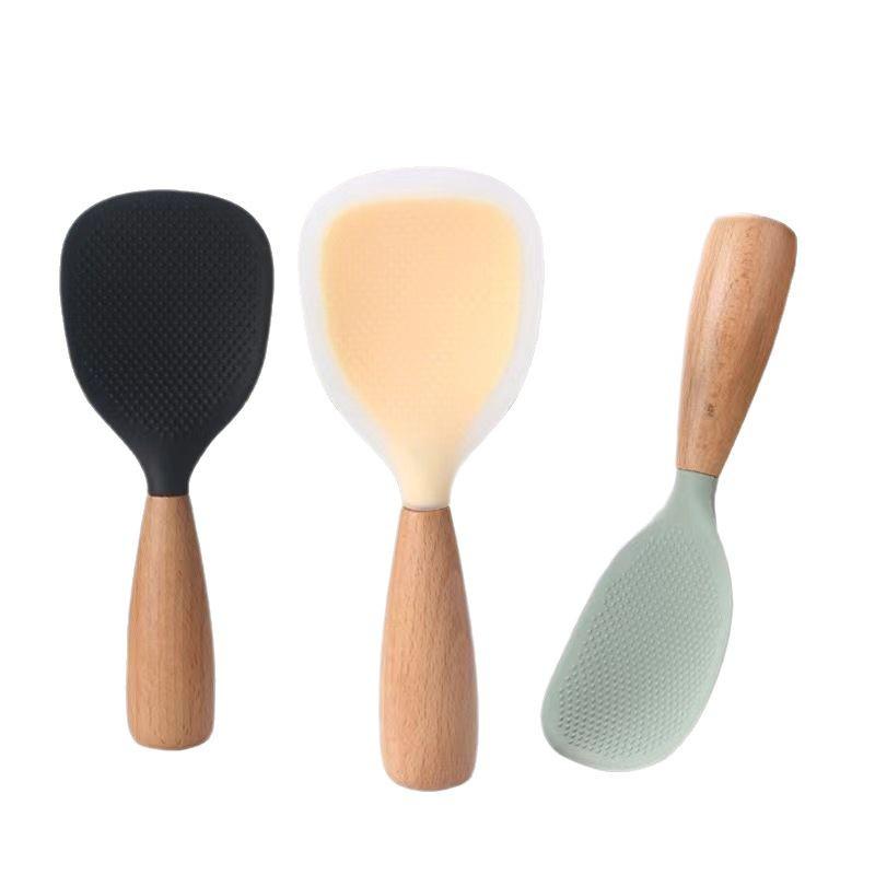 Heat-Resistant Non-Stick Silicone Rice Spoon for Home Use