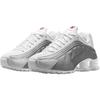 Nike Shox R4 GS White Metallic Silver 2025 Kids Sneakers Bright-Crimson CW2626-101
