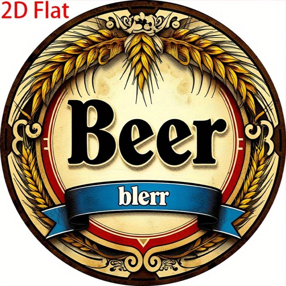 Segno in Latta Metallico Birra Decorazione Murale 20x30cm