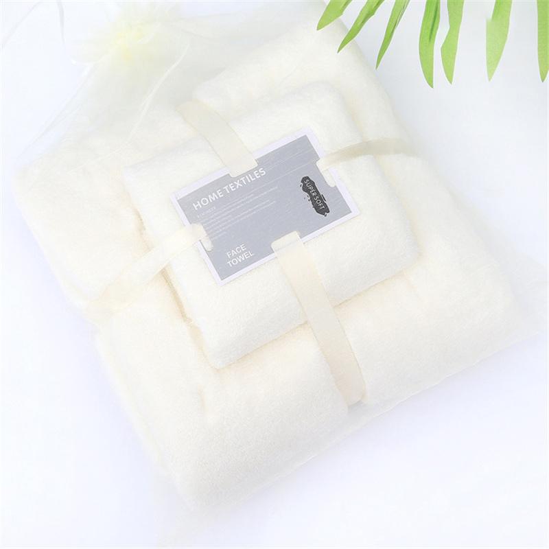 Thickened Coral Velvet Facial Towel +bath Towel Set Soft Absorbent Comfortable Gift Household Textiles Bathroom Supplies
