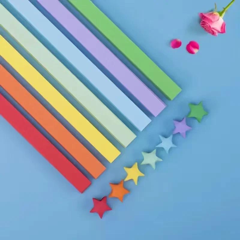540Sheet Origami Stars Paper Strips27Colors Folding Paper Colorful Double Sided Lucky Star Origami DIY Hand Arts Make Home Decor