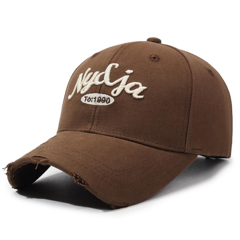 Spring And Autumn Hardtop Versatile Baseball Cap Men'S And Women'S Embroidered Alphabet Sun Cap Outdoor Casual Cap Tide