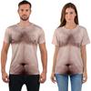 Fanient Mens Hairy Chest T-Shirts Funny Crewneck Graphics Pattern Short Sleeve Tee Shirts Quickly Dry and Cool
