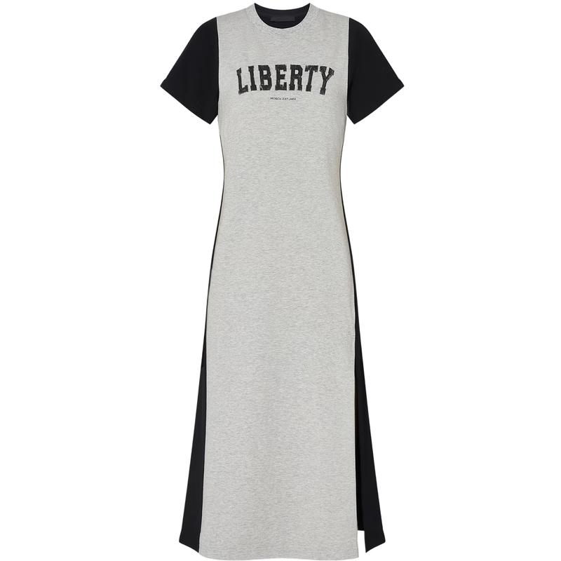 

MO&Co. American Retro Contrast Waist T-Shirt Dress M (165)