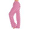 Damen Pyjamahose Nachtwäsche Lässige Hose mit Kordelzug und elastischer Taille Bequeme gerade lockere Yogahose