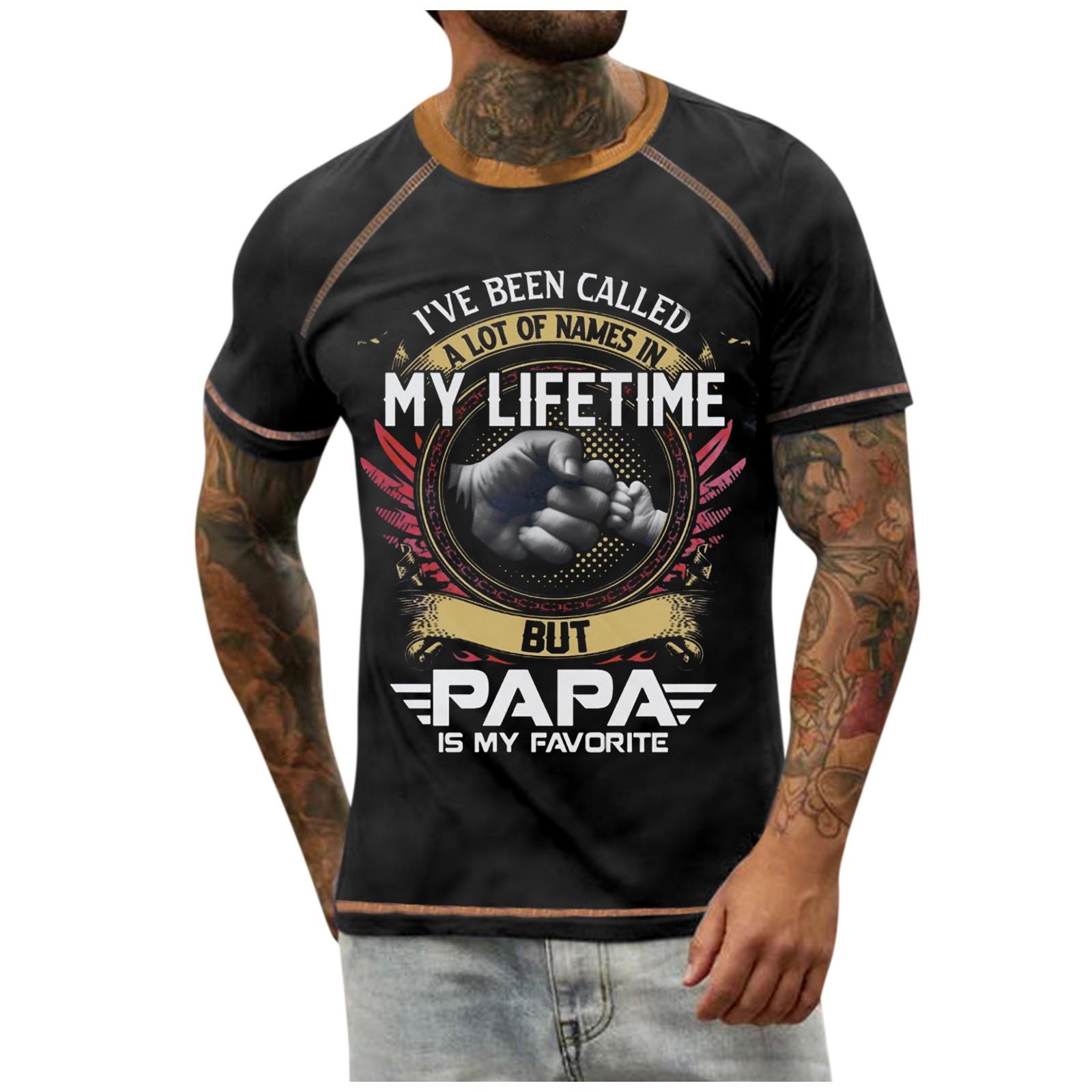 Мужская футболка реглан в стиле ретро с коротким рукавом и круглым вырезом с буквенным — фото 6