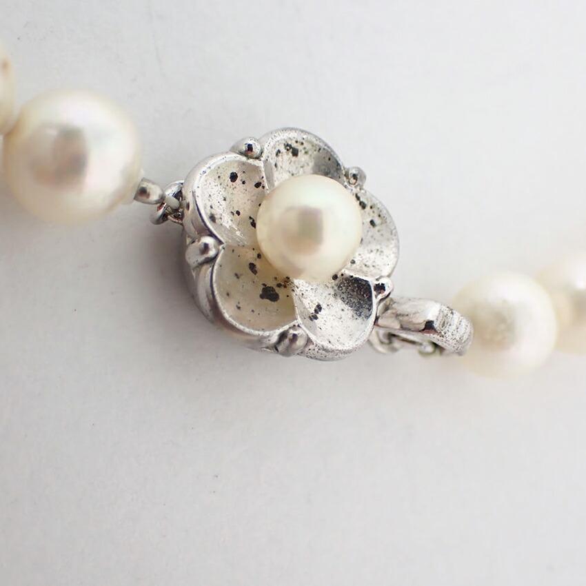 [Gebraucht] Akoya-Perle Sterlingsilber 7,0-7,5 mm Perlenkette/j90-1